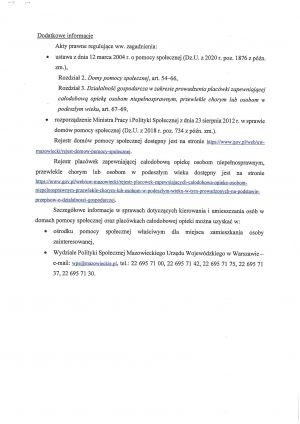 Apel o zapewnienie osobom wymagającym całodobowej opieki bezpiecznych warunków pobytu w placówkach stacjonarnych.