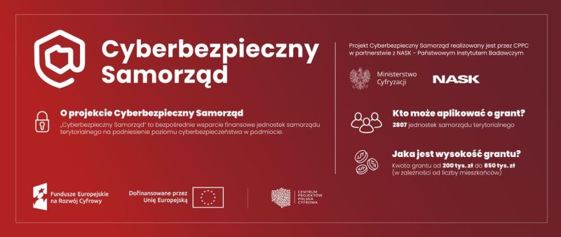 grafika programu grantowego Cyberbezpieczny Samorząd