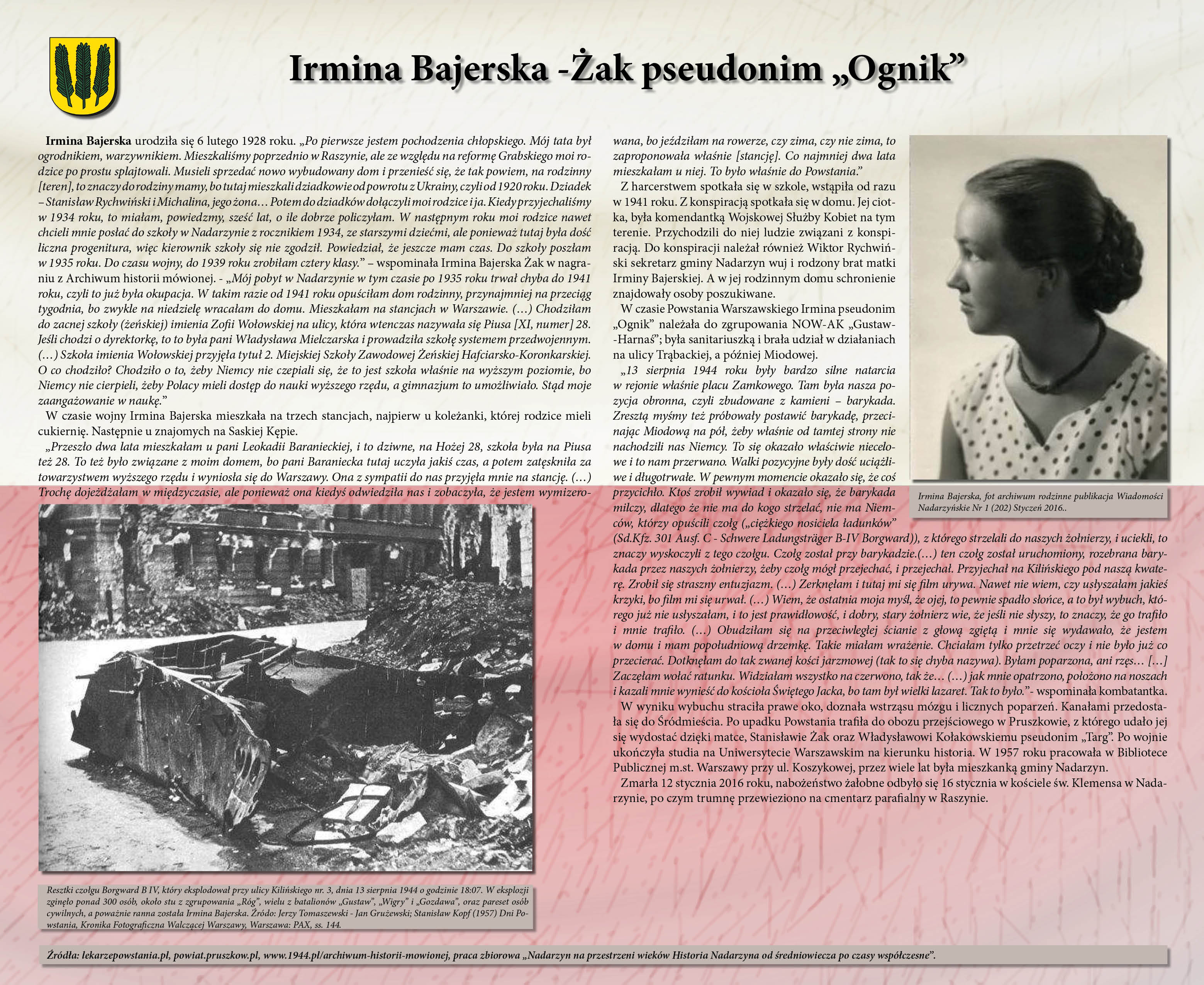 "Z salonów na front - Polki w obronie wolności" - Aleksandra Zagórska i Irmina Bajerska -Żak