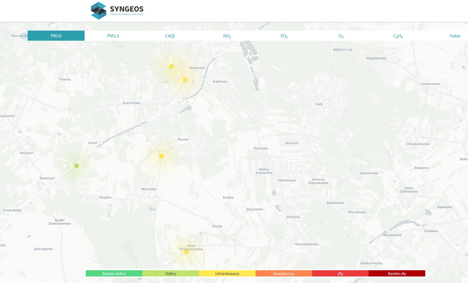 Jakość powietrza w gminie Nadarzyn