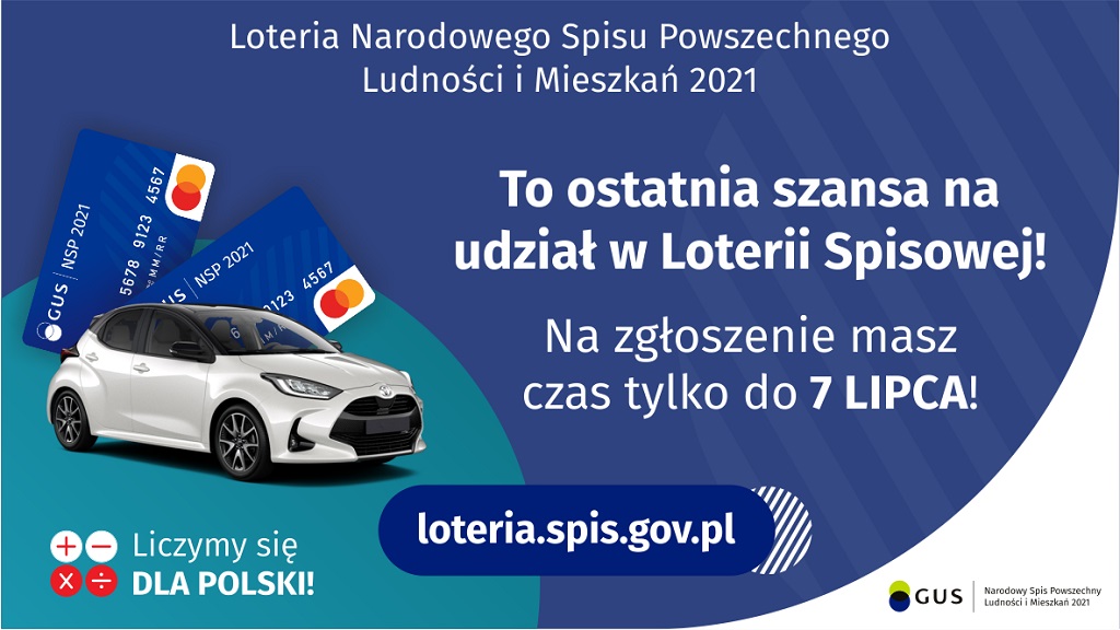 To ostatnia szansa na udział w Loterii Spisowej!