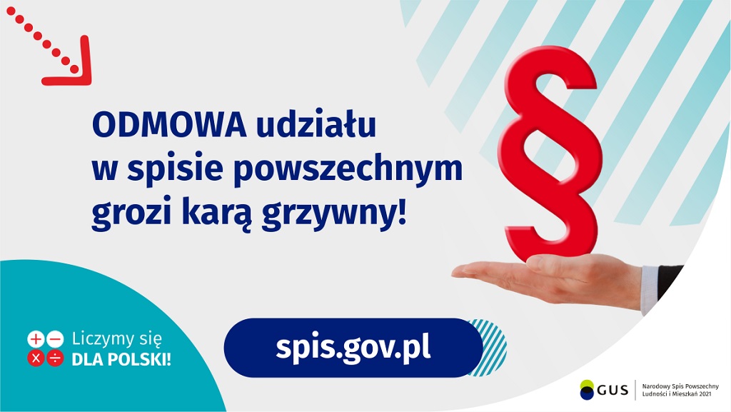 Odmowa udziału w spisie powszechnym grozi karą grzywny!