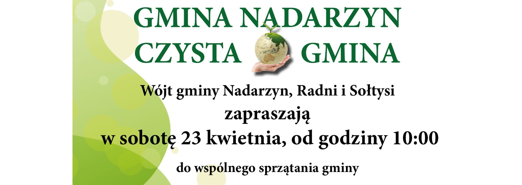 Zapraszamy do wspólnego sprzątania naszej gminy