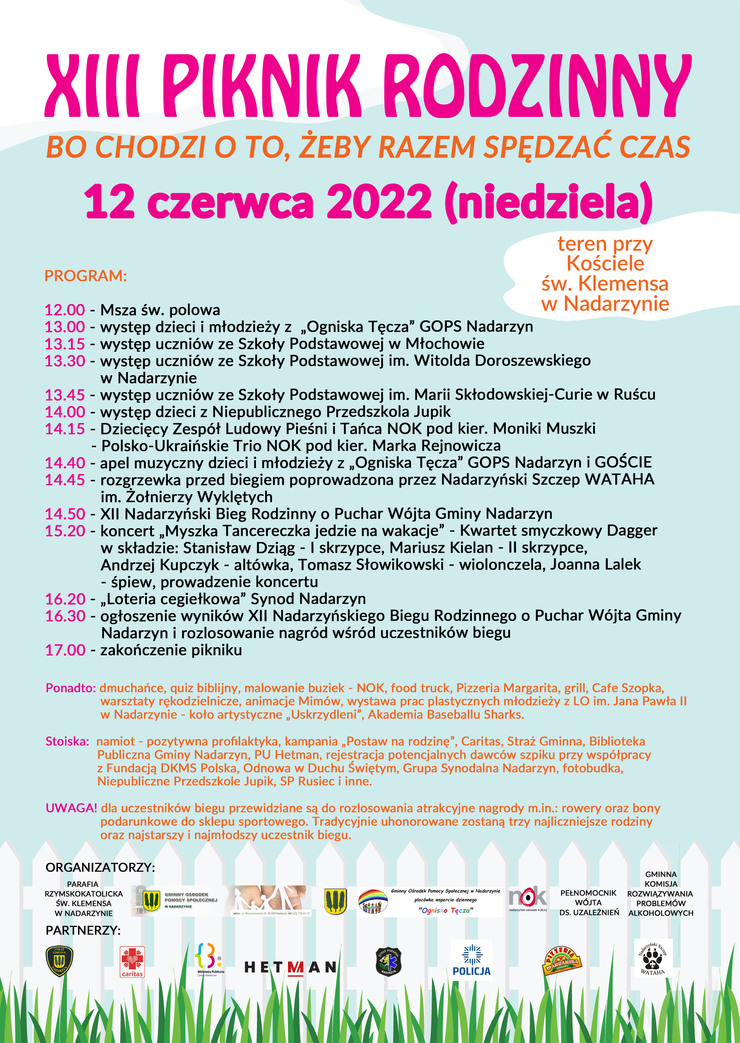 Zapraszamy na XIII Piknik Rodzinny
