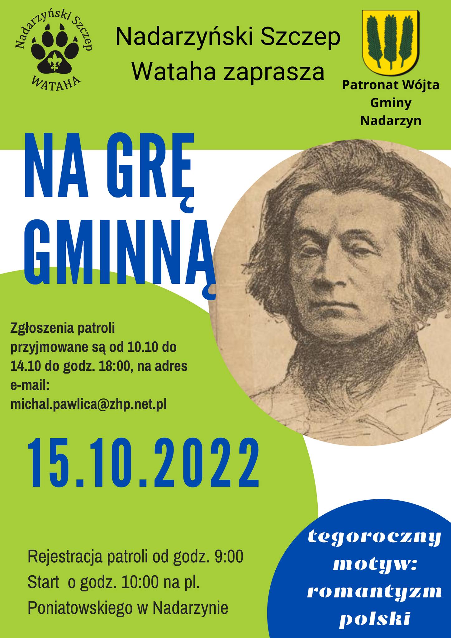 Serdecznie zapraszamy do udziału w Grze Gminnej przygotowanej przez naszych harcerzy z okazji 200-lecia Polskiego Romantyzmu.