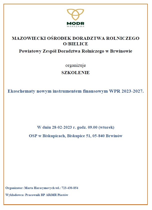 MAZOWIECKI OŚRODEK DORADZTWA ROLNICZEGO O/BIELICE