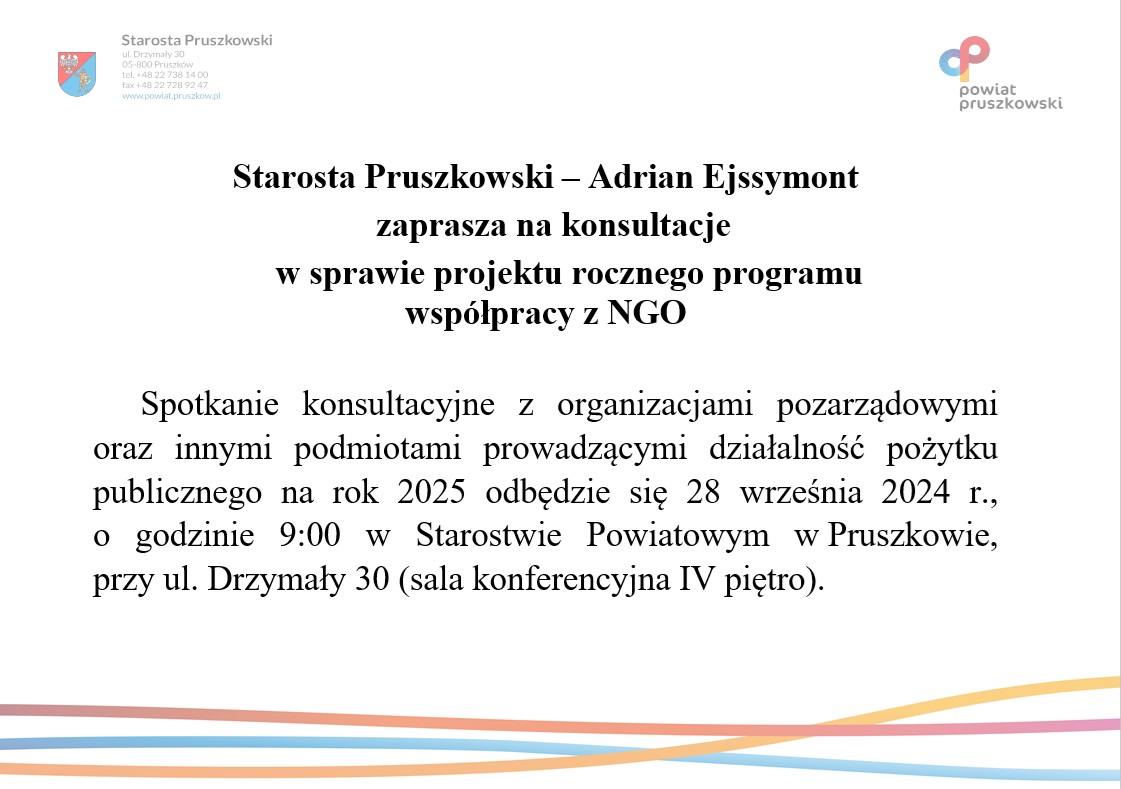 Konsultacje w sprawie projektu rocznego programu współpracy z NGO
