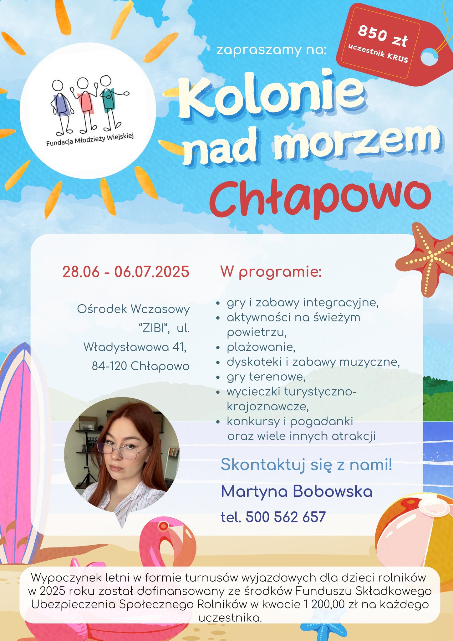Rekrutacja na wypoczynek letni dla dzieci rolników z województwa mazowieckiego